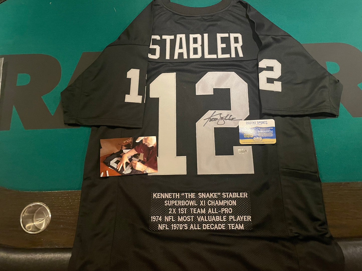Ken “Snake” Stabler Autographed & Authenticated Raiders Jersey w/COA