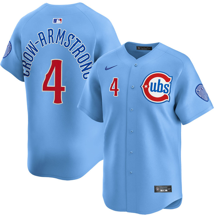 Men’s Pete Crow-Armstrong Powder Blue Stitched Jersey - Small up to 6XL