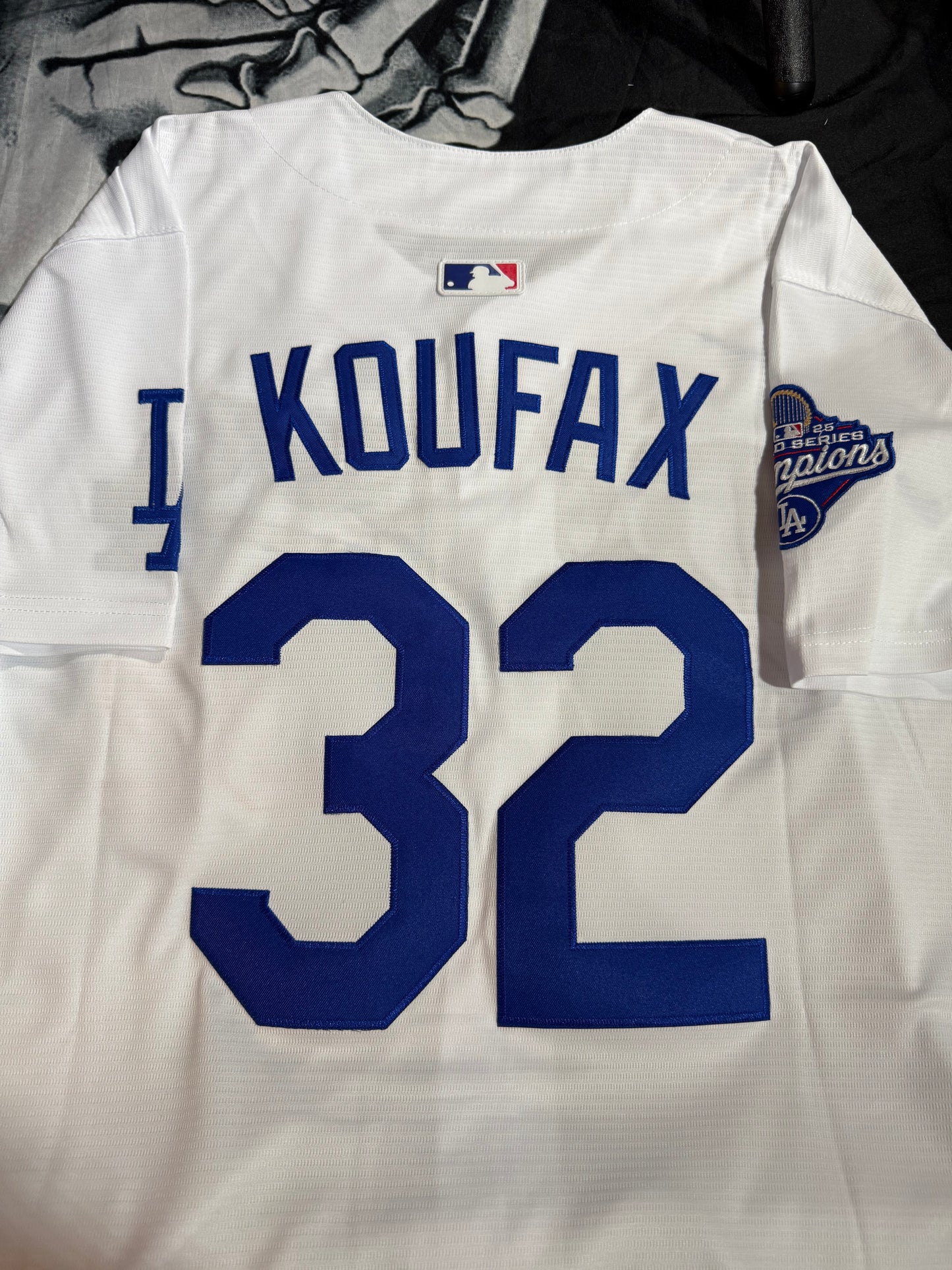 Men’s Sandy Koufax White Stitched Jersey - Small up to 6XL