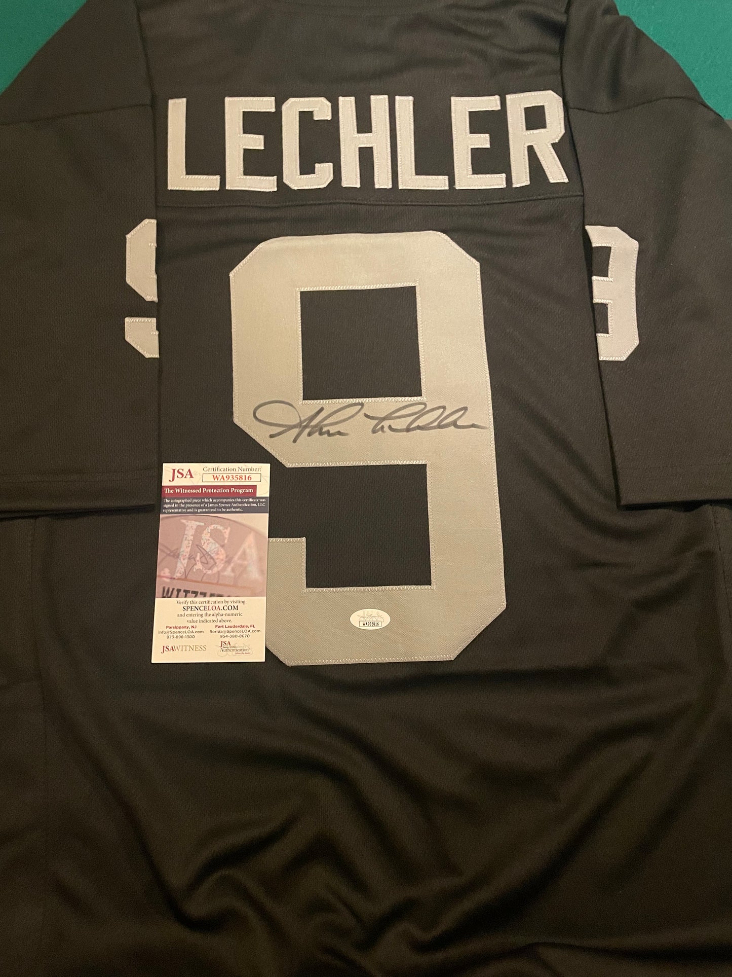 Shane Lechler Autographed & Authenticated Raiders Jersey w/COA