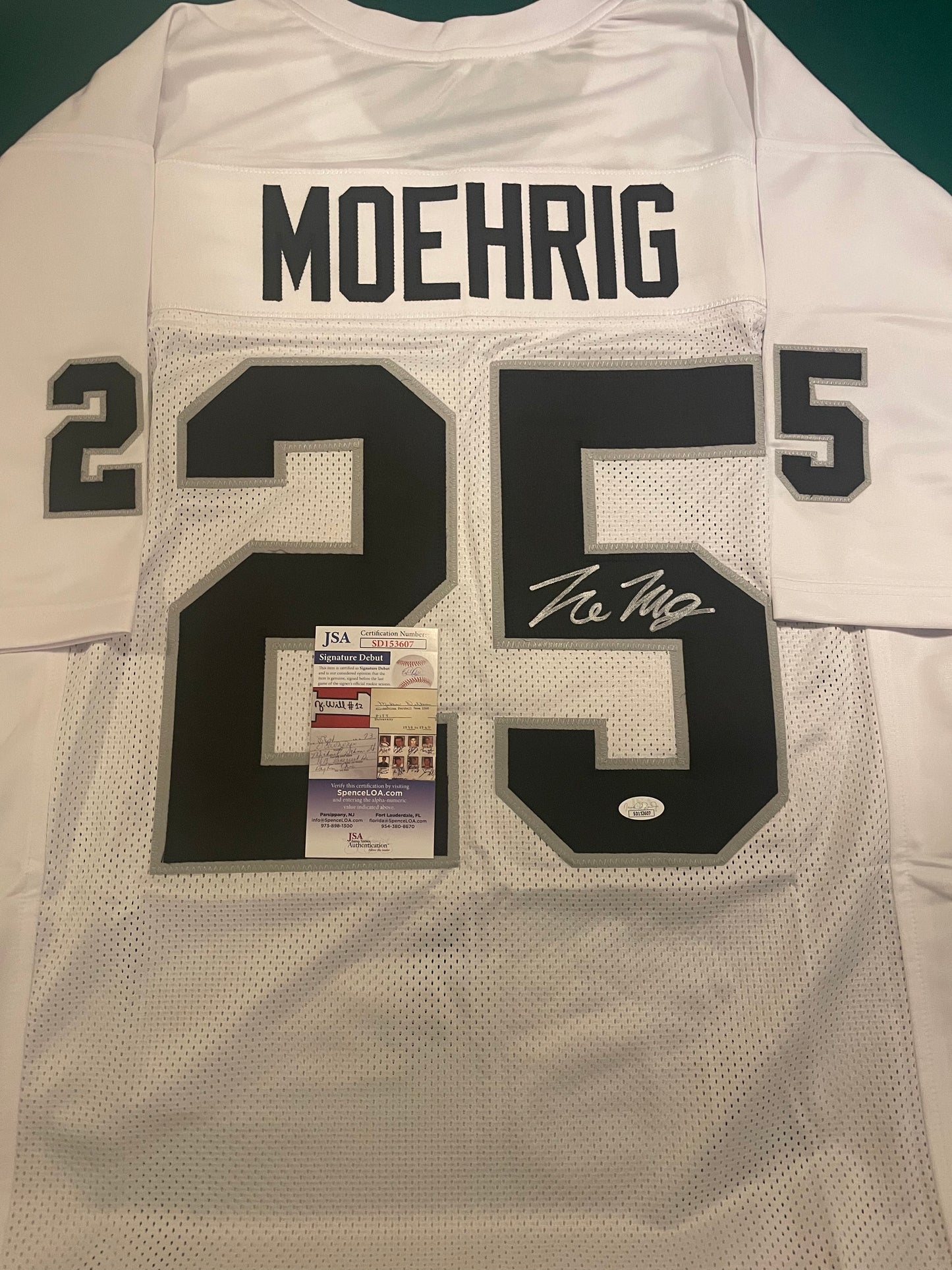 Tre’von Moehrig Autographed & Authenticated Jersey