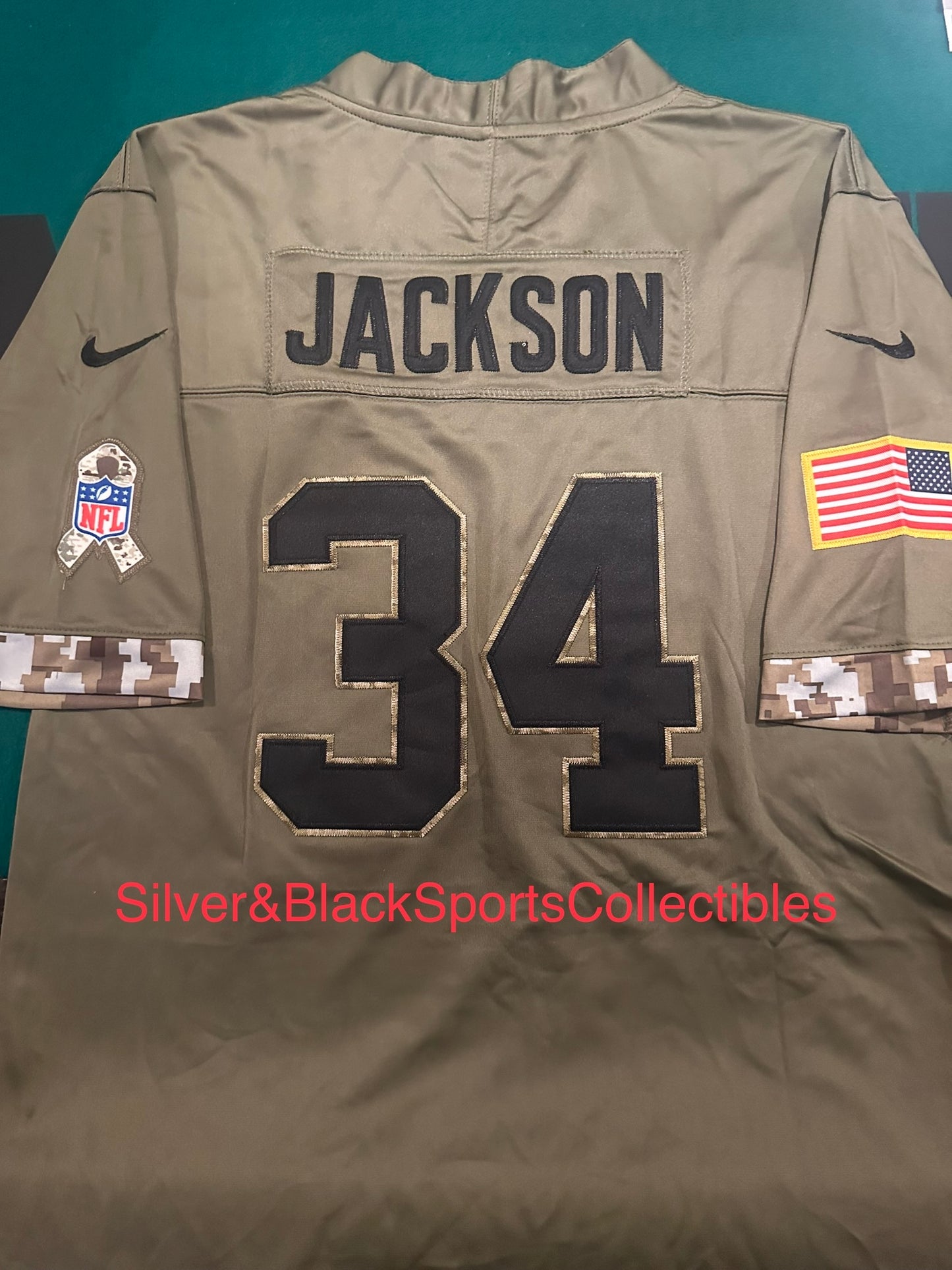 Men’s Bo Jackson Salute to Service Stitched Las Vegas Raiders Jersey (SMALL-6XL)