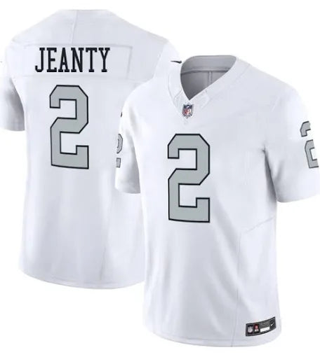 Youth Las Vegas Raiders ASHTON JEANTY Stitched Jersey Sizes Small, Medium or Large COLOR RUSH WHITE