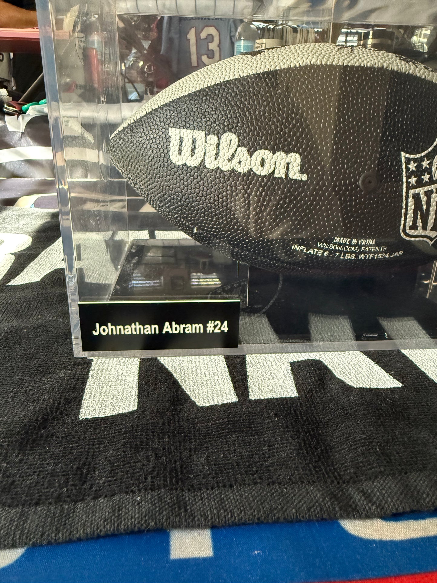 Jonathan Abram Autographed Football No COA GTP(Guaranteed to Pass)