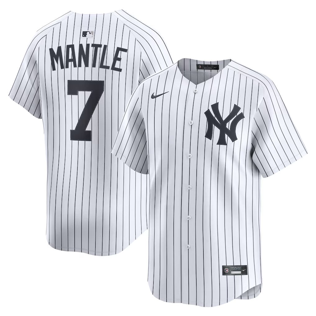 Men’s Mickey Mantle White Stitched Jersey - Small up to 6XL
