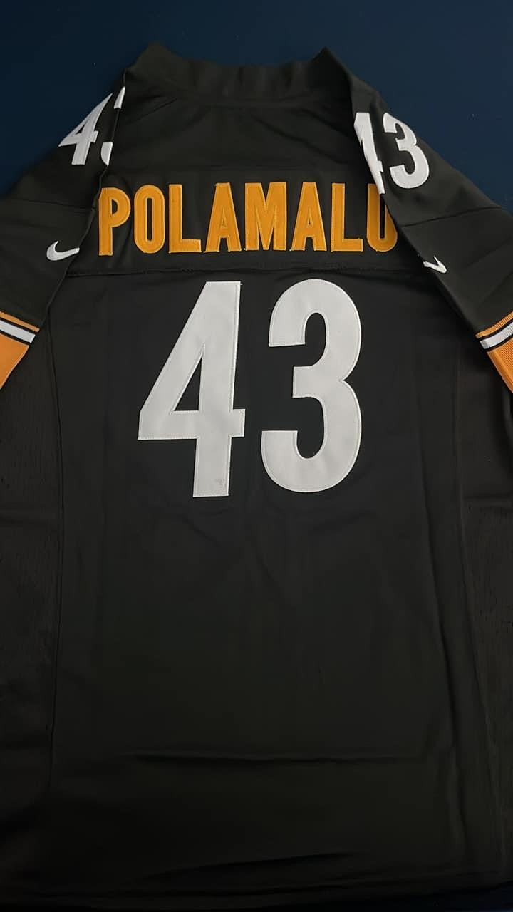 Men’s Troy Polamalu Black Stitched Jersey - Small up to 6XL