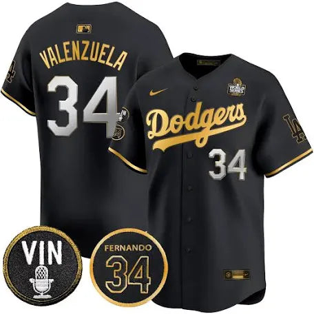 Men’s Los Angeles Dodgers Fernando Valenzuela Stitched World Series Jersey Size Small up to 6XL