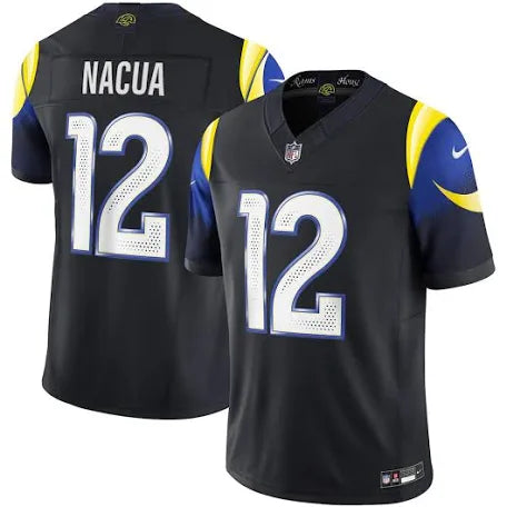 Men’s Puca Nacua Black Stitched Jersey - Small up to 6XL