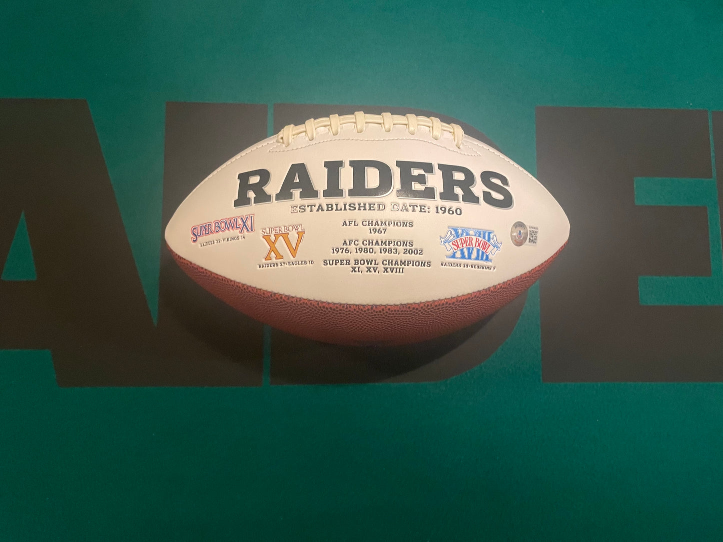 Shane Lechler Autographed & Authenticated Raiders Championship Panel Football