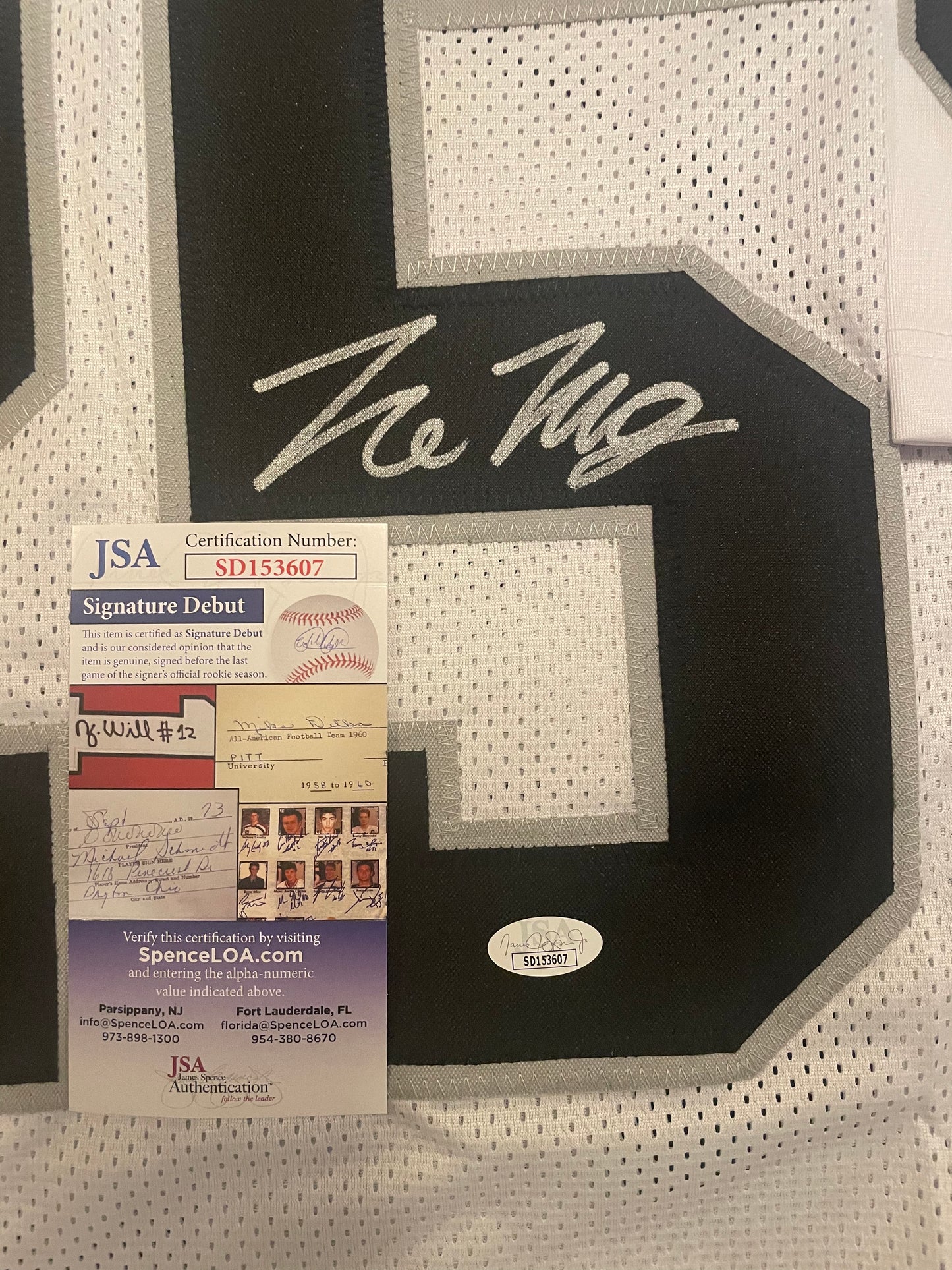 Tre’von Moehrig Autographed & Authenticated Jersey