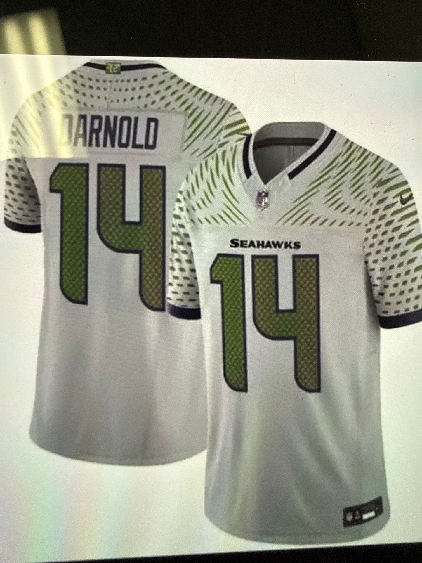 Men’s Sam Darnold White Stitched Jersey - Small up to 6XL