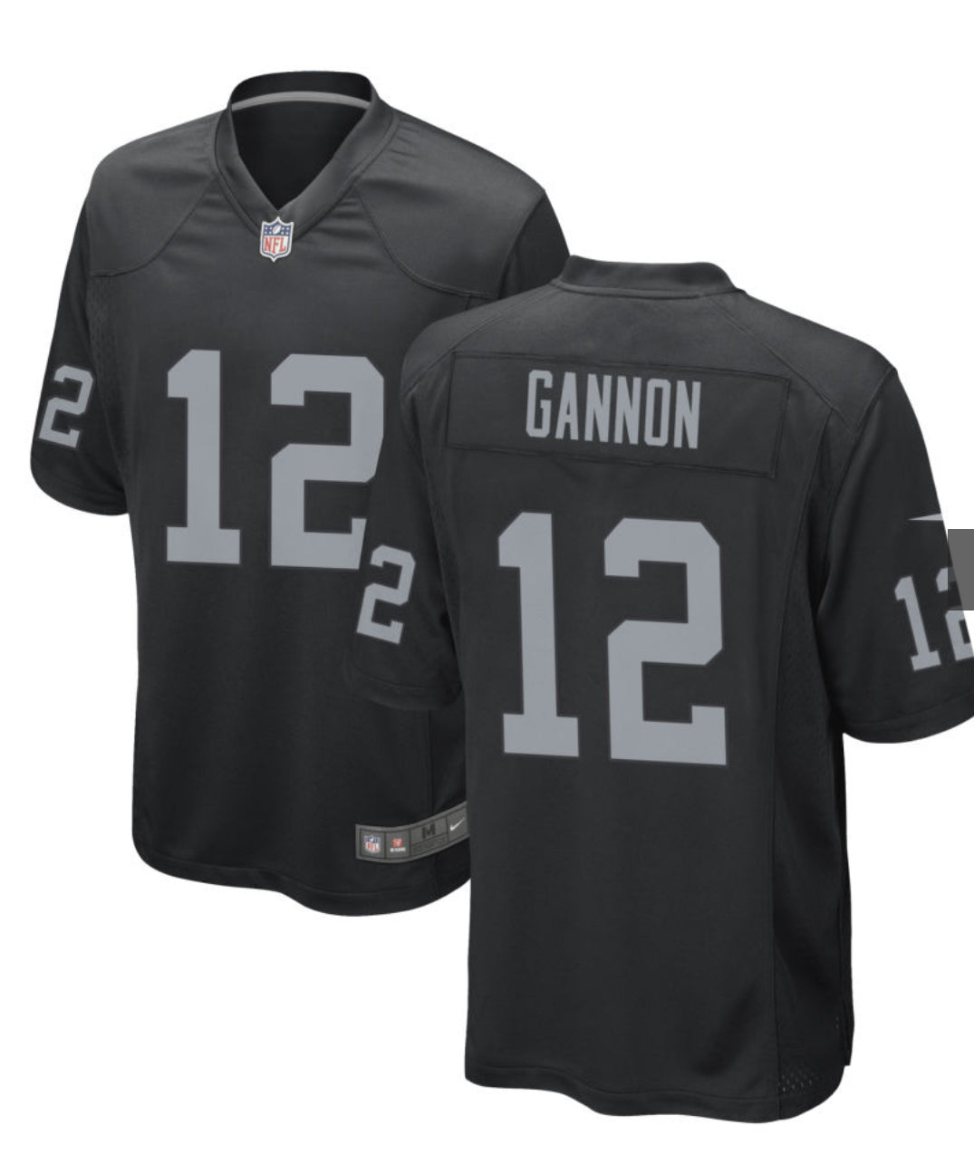 Men’s Rich Gannon Black Stitched Jersey - Small up to 6XL