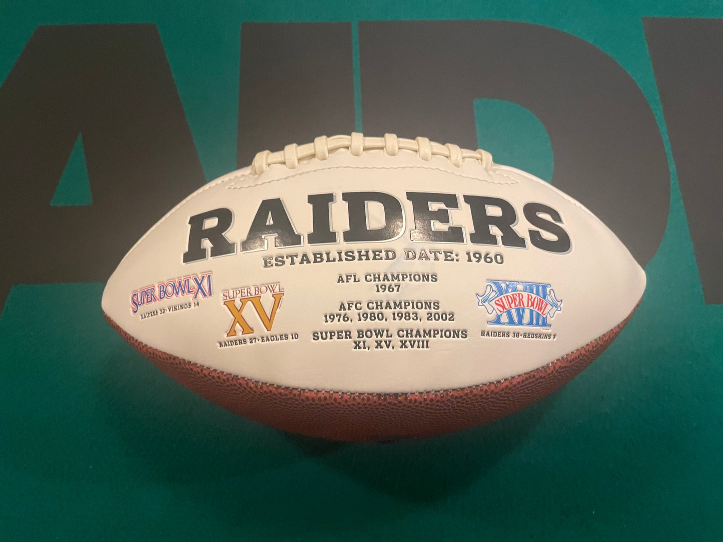 Derek Carr Autographed & Authenticated Raiders Championship Panel Football