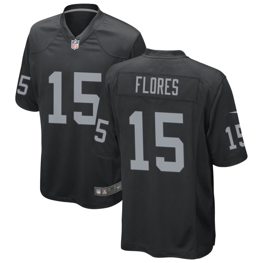 Tom Flores Home Black Stitched Jersey - Small up to 6XL