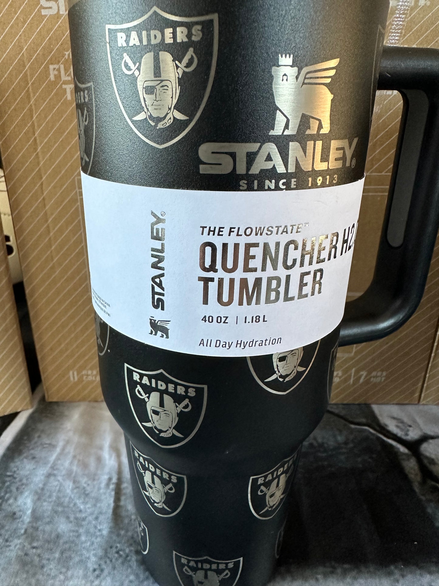 Stanley RAIDERS Laser-etched 40oz Tumbler w/Straw AND 30oz Tumbler 2pk