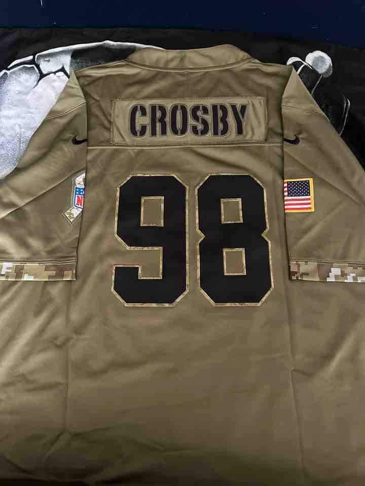 Men’s Maxx Crosby Salute to Service Stitched Las Vegas Raiders Jersey (SMALL - 6XL)