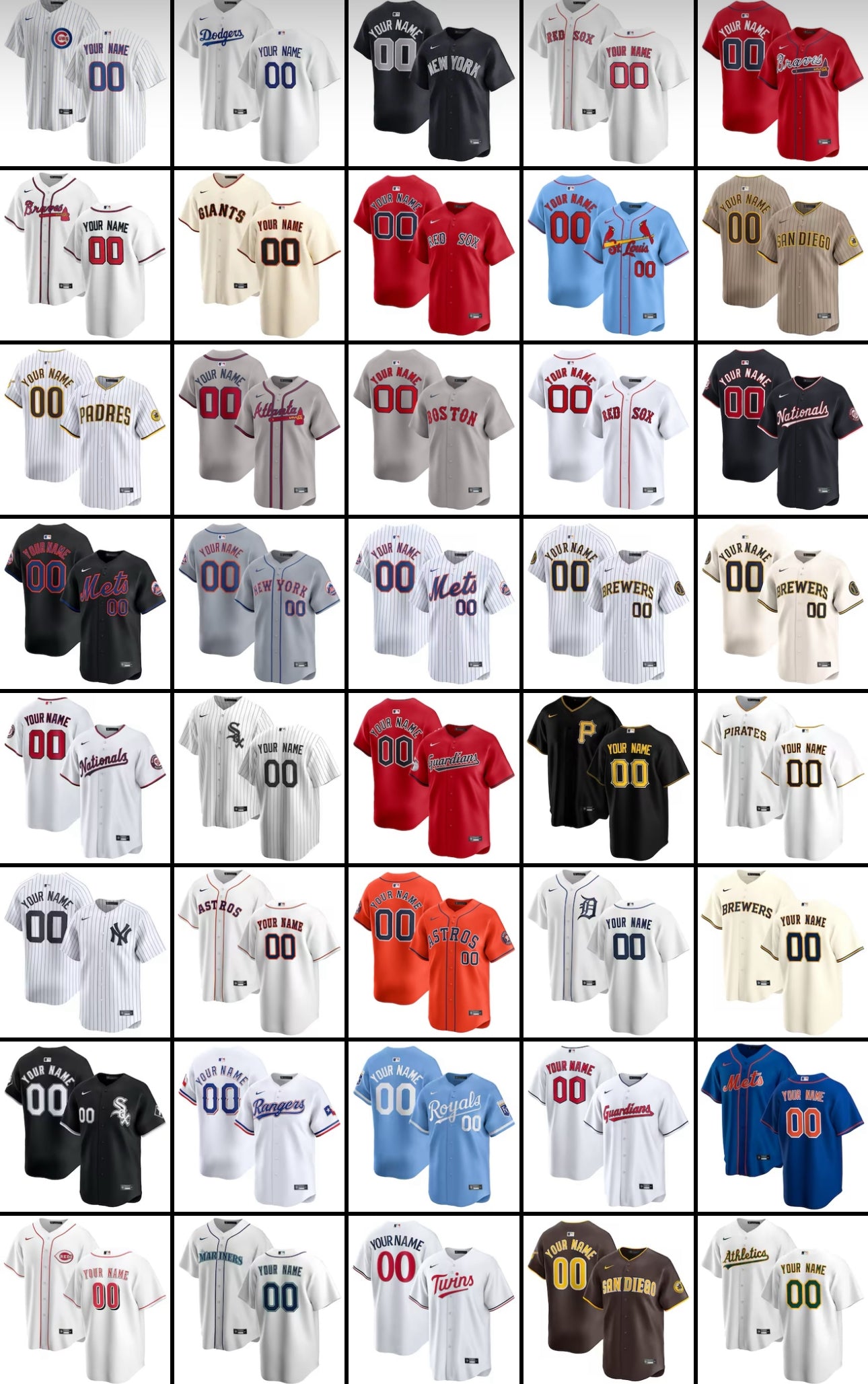 Custom Order MLB Jersey Men’s