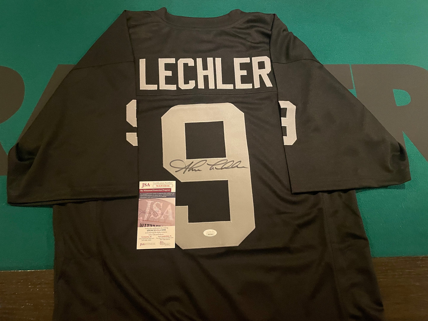 Shane Lechler Autographed & Authenticated Raiders Jersey w/COA