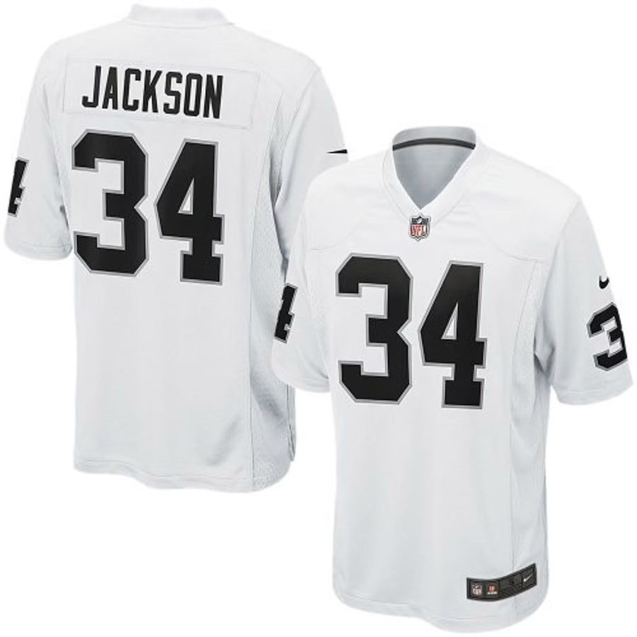 Youth Bo Jackson White Stitched Jersey - Small / Medium / Large