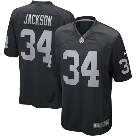 Men’s Bo Jackson Black Stitched Jersey - Small up to 6XL