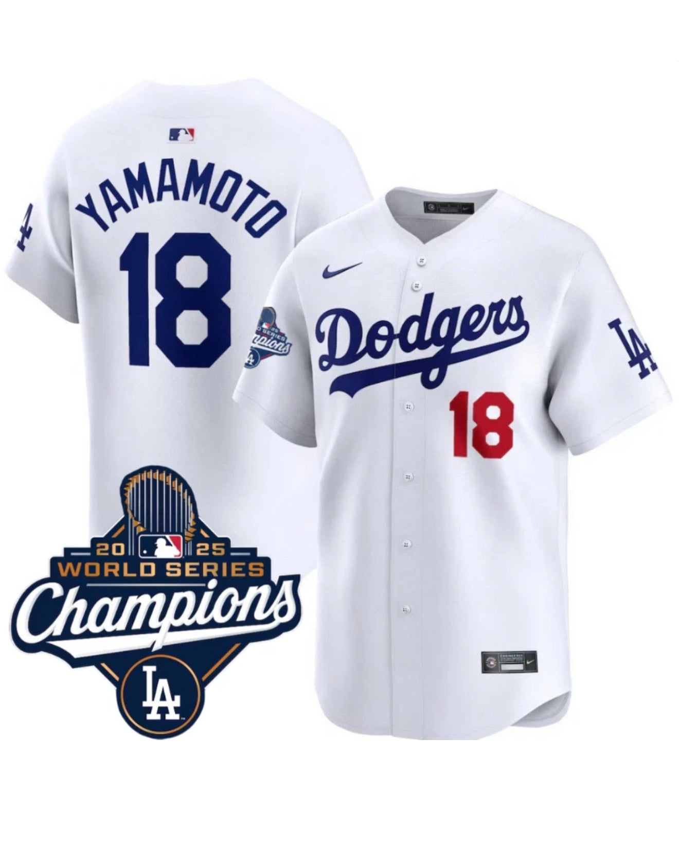 Men’s Yoshinobu Yamamoto White Stitched Jersey - Small up to 6XL