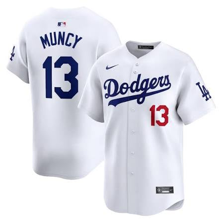Men’s Max Muncy White Stitched Jersey - Small up to 6XL