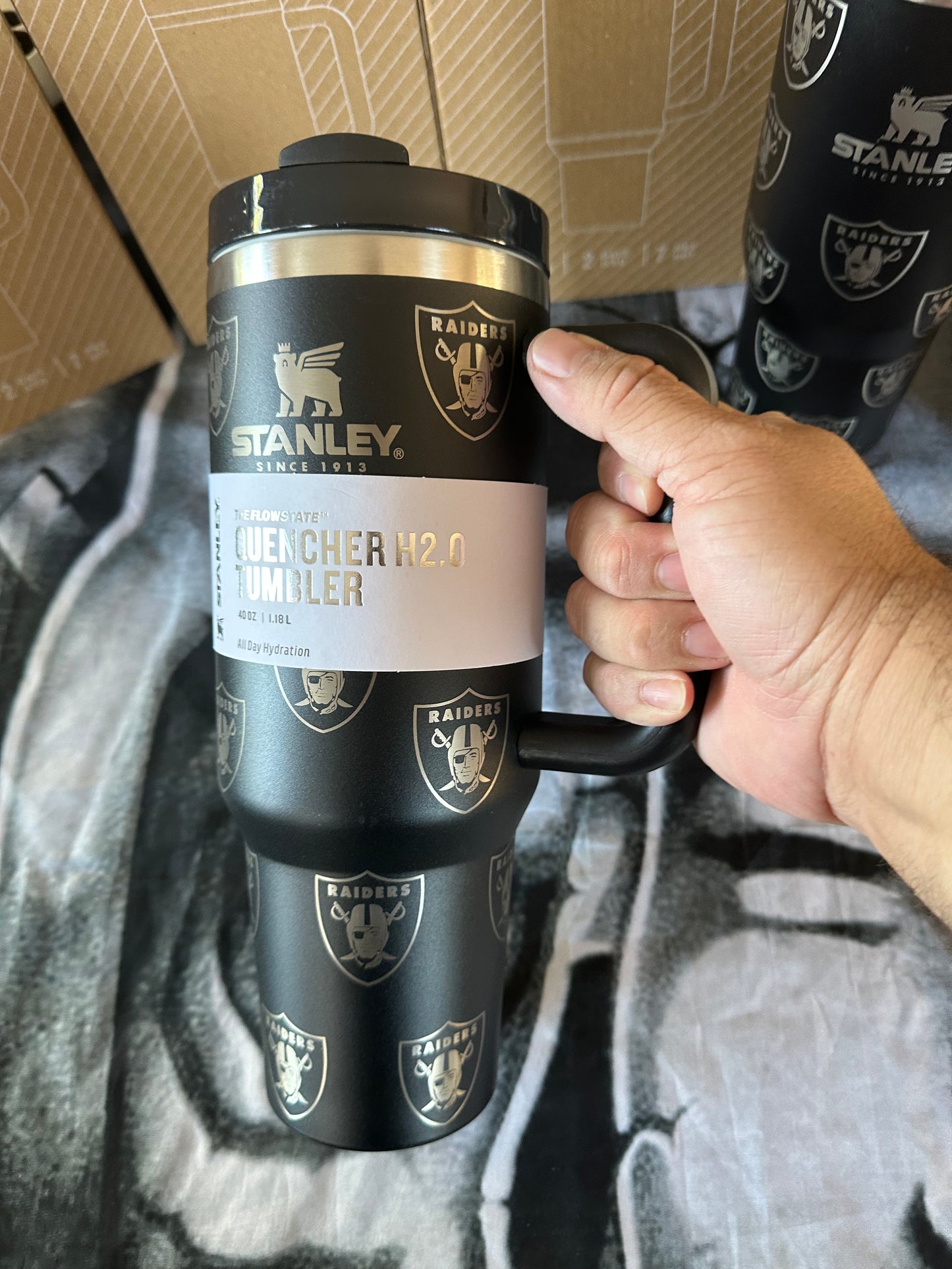 Stanley RAIDERS Laser-etched 40oz Tumbler w/Straw AND 30oz Tumbler 2pk