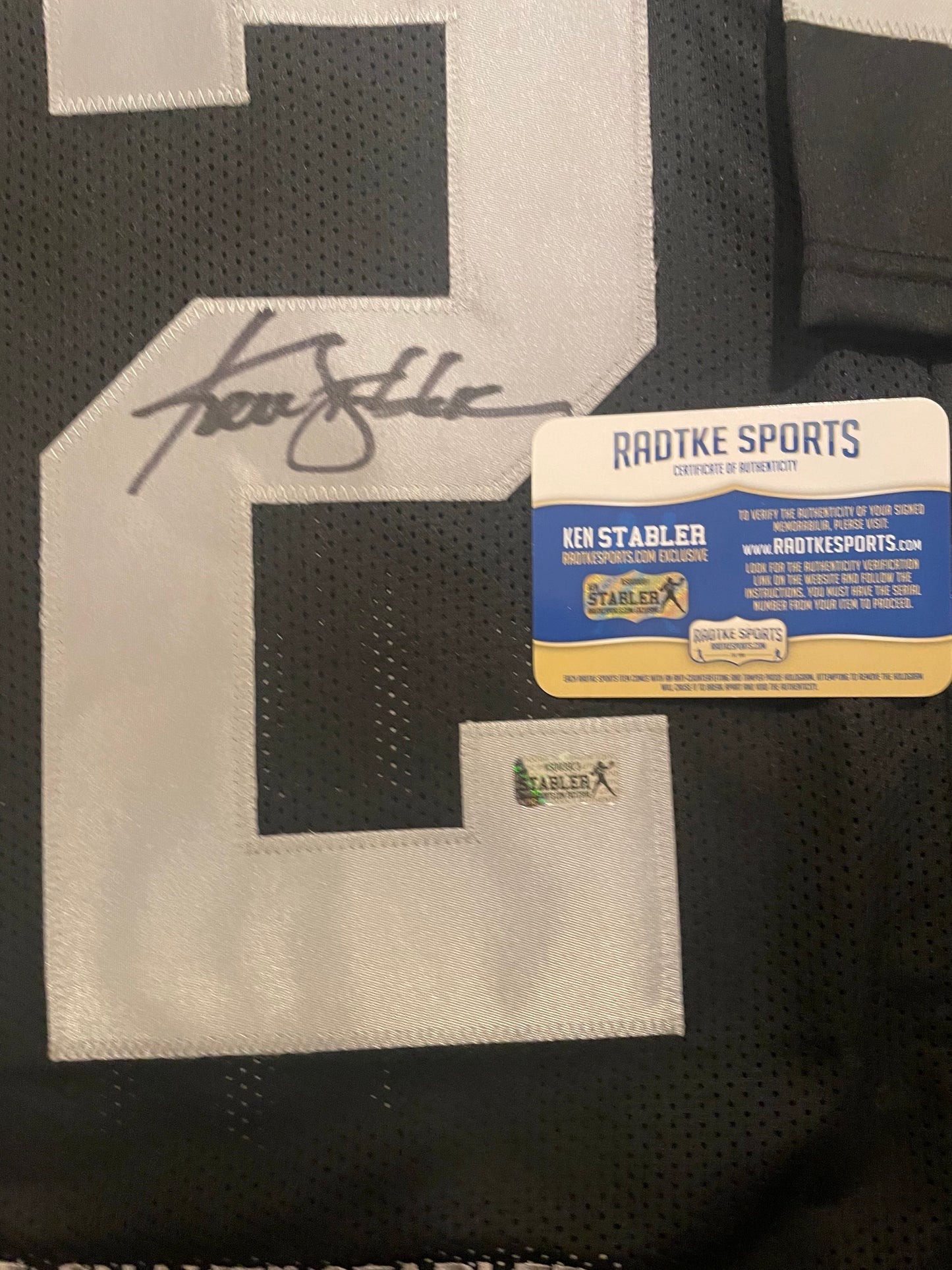 Ken “Snake” Stabler Autographed & Authenticated Raiders Jersey w/COA