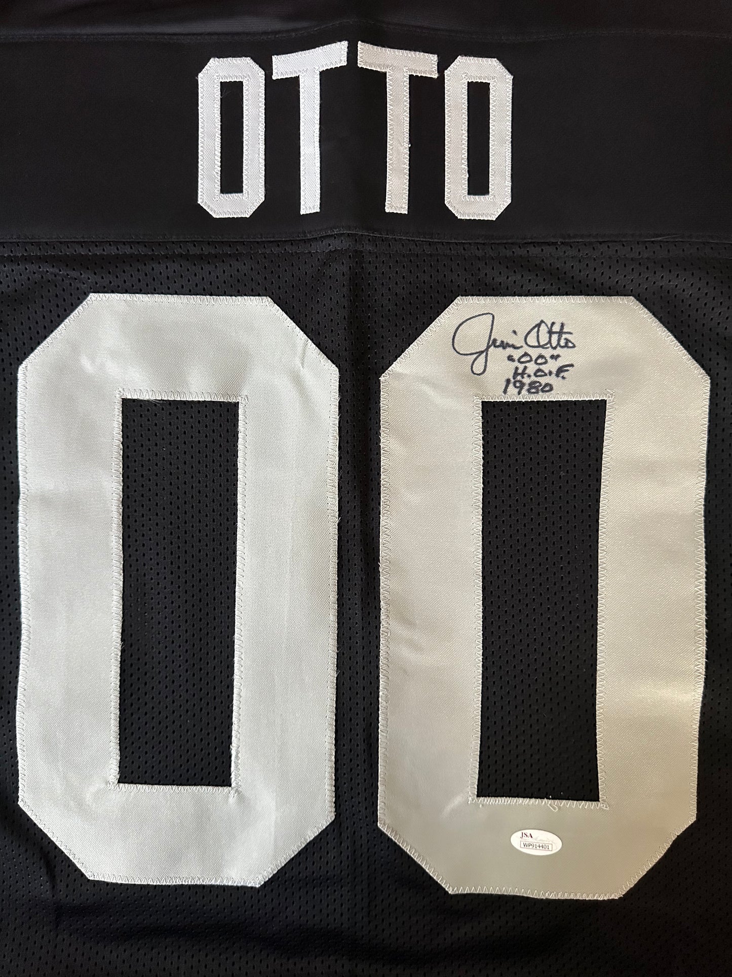 Jim Otto Home Black Stitched Jersey - Small up to 6XL