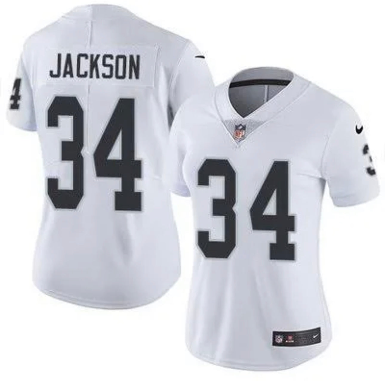 WOMEN’S BO JACKSON LAS VEGAS RAIDERS STITCHED JERSEY (SMALL-2XL)