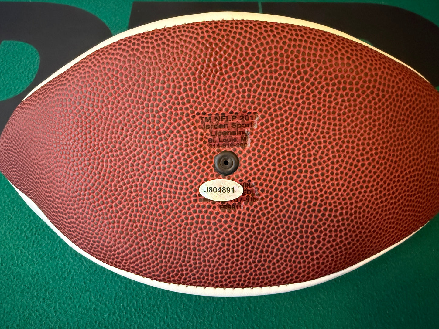 Multi-Signature Maxx Crosby, Jerez Carr, Josh Jacobs, Darren Waller, Hunter Renfrow Autographed Football No COA GTP (Guaranteed to Pass)