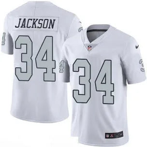 Men’s Bo Jackson Color Rush White Stitched Jersey - Small up to 6XL