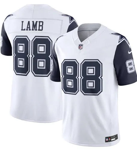Men’s Ceedee Lamb Blue And White Stitched Jersey - Small up to 6XL