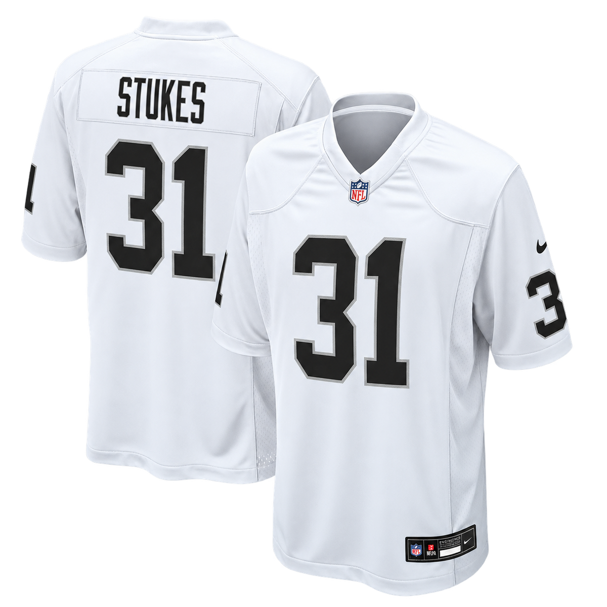 Men's Treydan Stukes White Jersey Stitched - Small up to 6XL