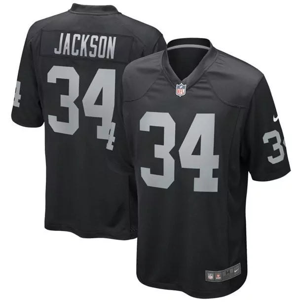 Youth Bo Jackson Black Home Stitched Jersey - Small / Medium / Large