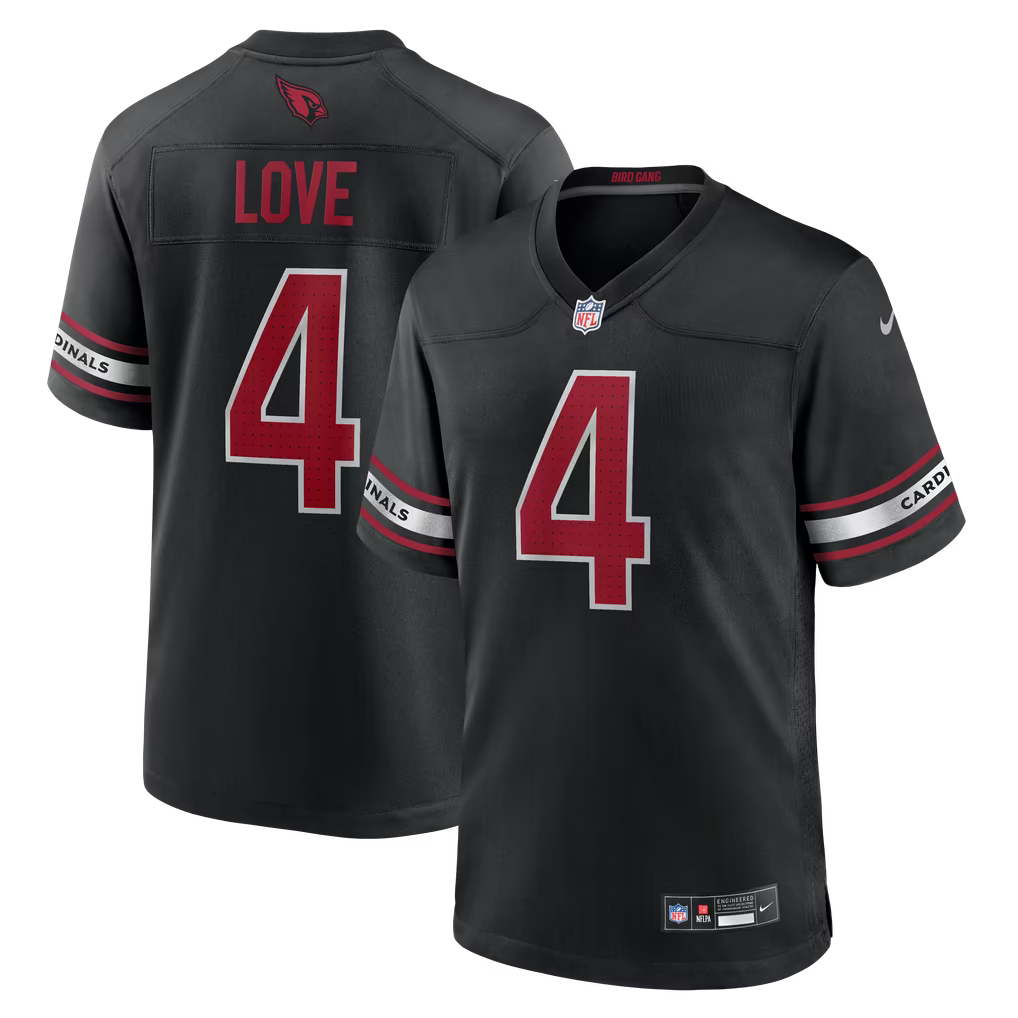 Men's Jeremiyah Love Black Alternate Stitched Jersey - Small up to 6XL