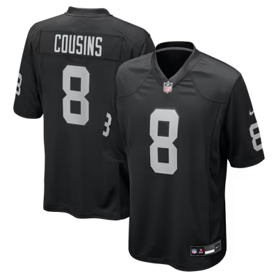 Men's Kirk Cousins Black Stitched Jersey - Small up to 6XL