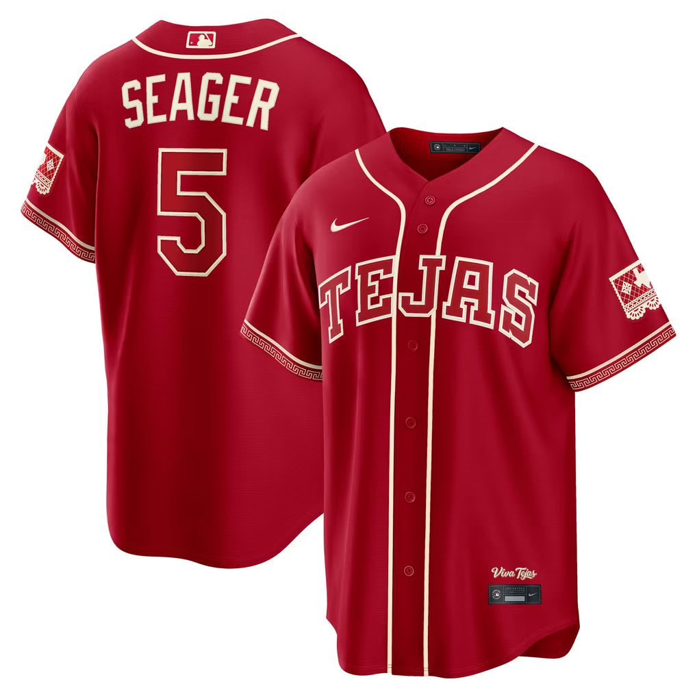 Men's Corey Seager City Connect Tejas Stitched Jersey - Small up to 6XL