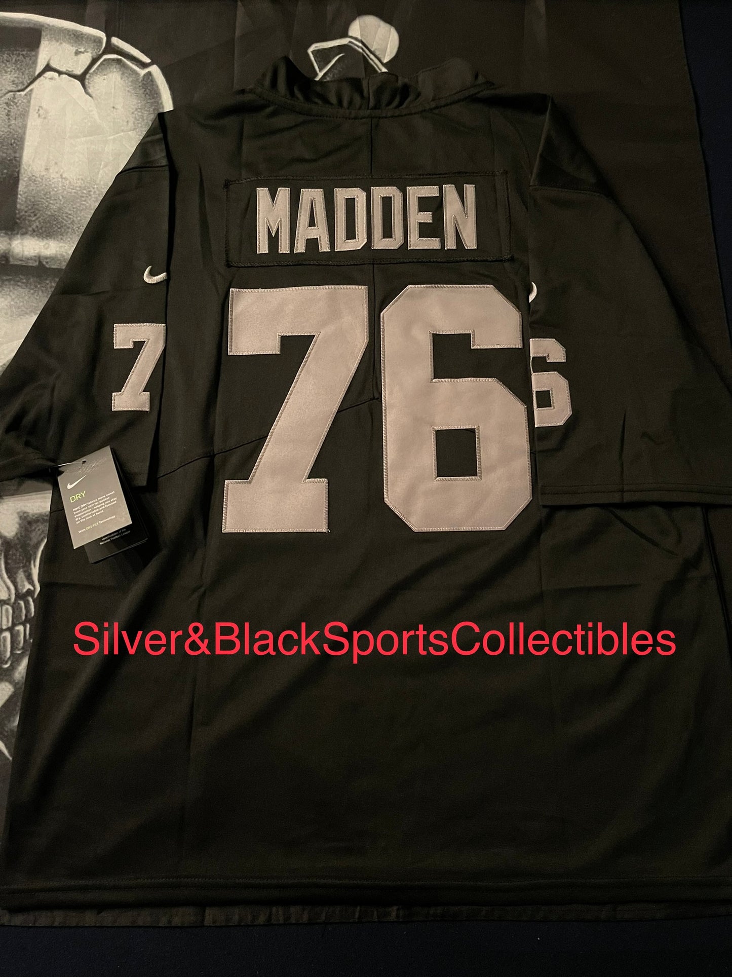 MEN’S JOHN MADDEN LAS VEGAS RAIDERS STITCHED JERSEY (SMALL-6XL)
