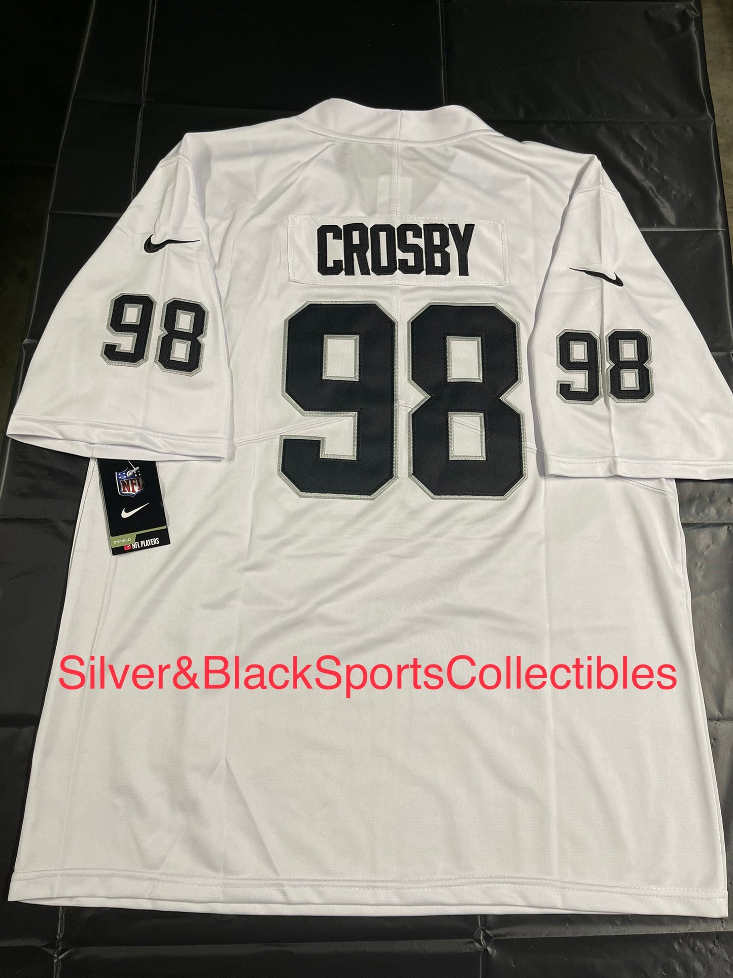 MEN’S MAXX CROSBY LAS VEGAS RAIDERS STITCHED JERSEY (SMALL-6XL)