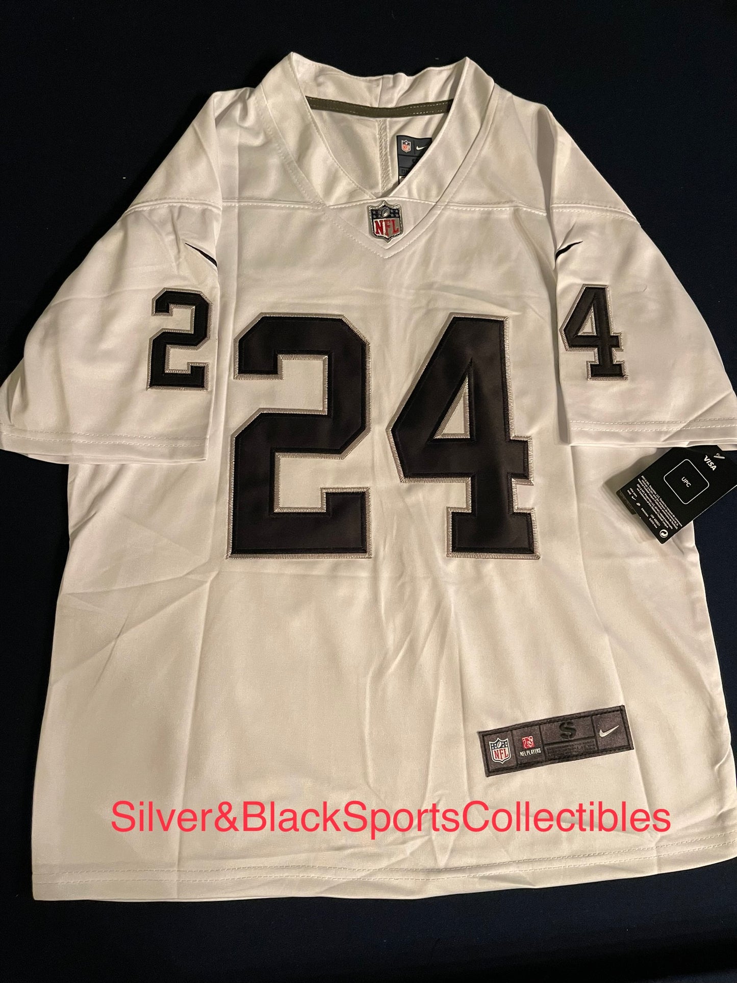 YOUTH UNISEX CHARLES WOODSON LAS VEGAS RAIDERS STITCHED JERSEY (SMALL-LARGE)