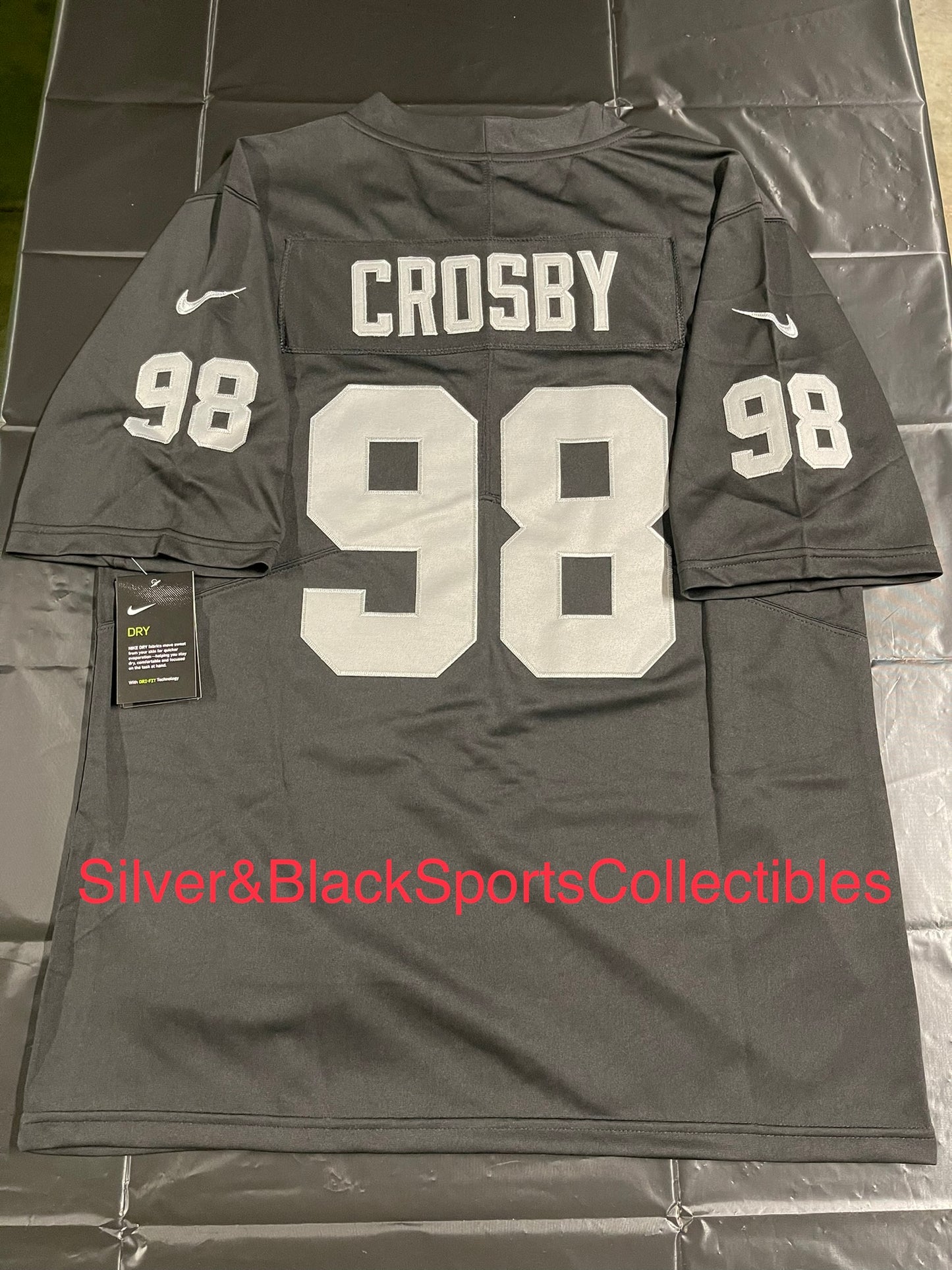 MEN’S MAXX CROSBY LAS VEGAS RAIDERS STITCHED JERSEY (SMALL-6XL)