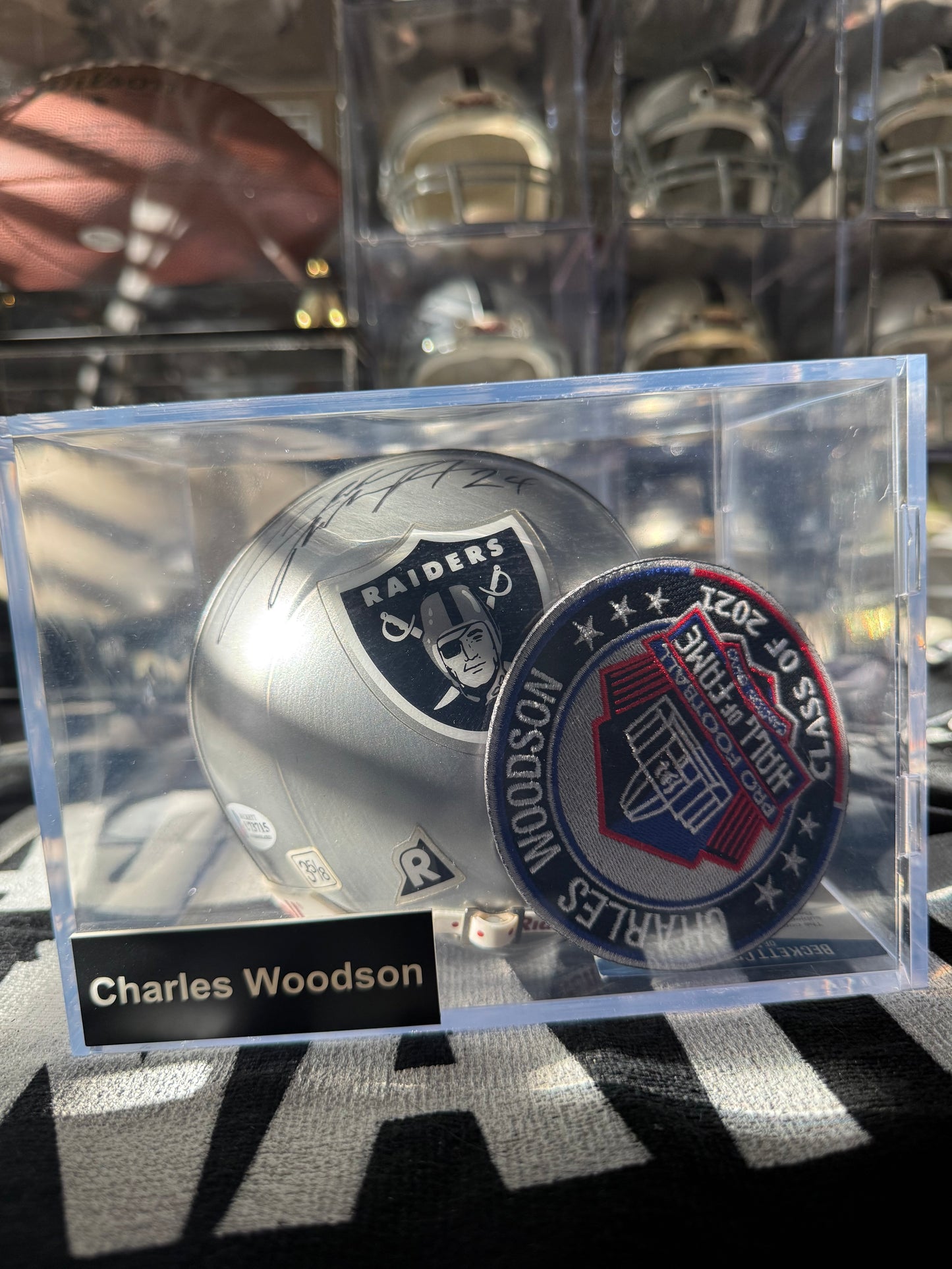 Charles Woodson Autographed Mini Helmet COA by Beckett Authentication Services