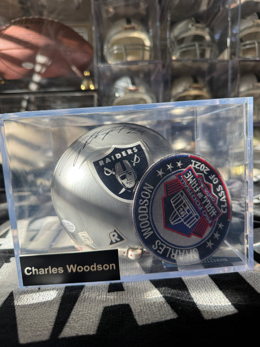 Charles Woodson Autographed Mini Helmet COA by Beckett Authentication Services