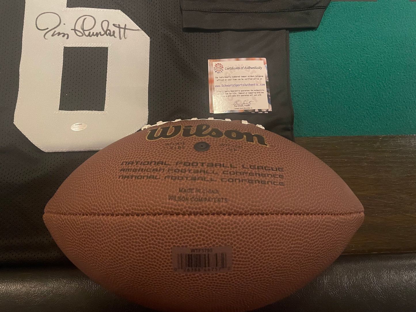 Jim Plunkett Autographed & Authenticated Jersey & Football Set