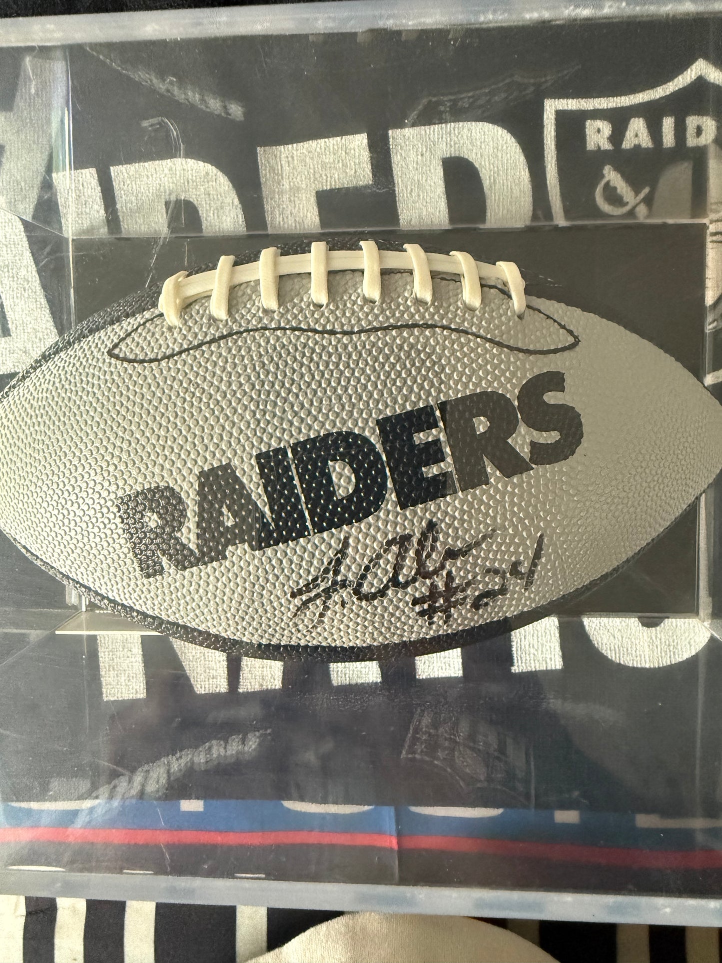 Jonathan Abram Autographed Football No COA GTP(Guaranteed to Pass)