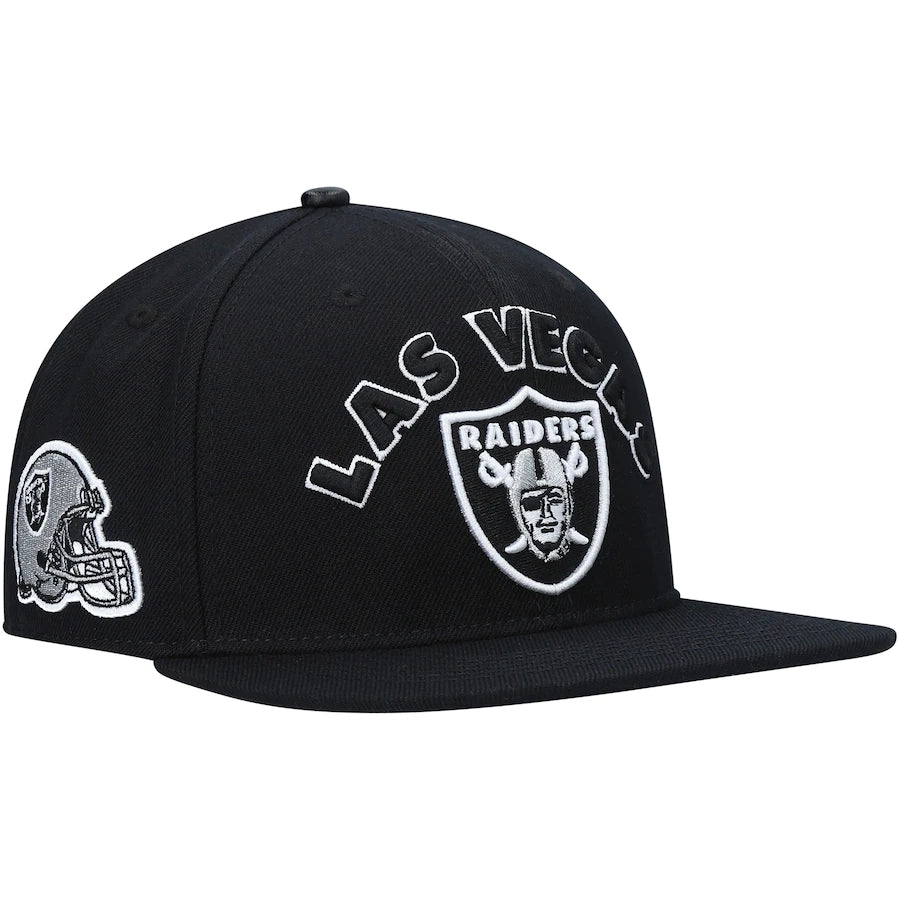 RAIDERS LAS VEGAS TEXT HAT - SNAP BACK ONE SIZE FITS ALL