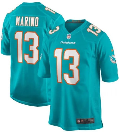 Men’s Dan Marino Aqua Stitched Jersey - Small up to 6XL