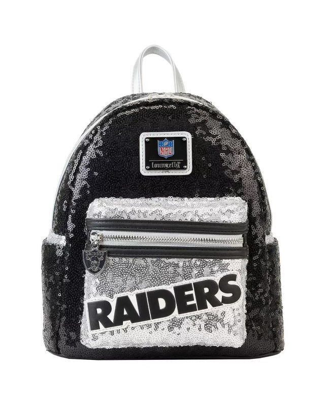 Raiders Loungefly Sequin Mini Backpack