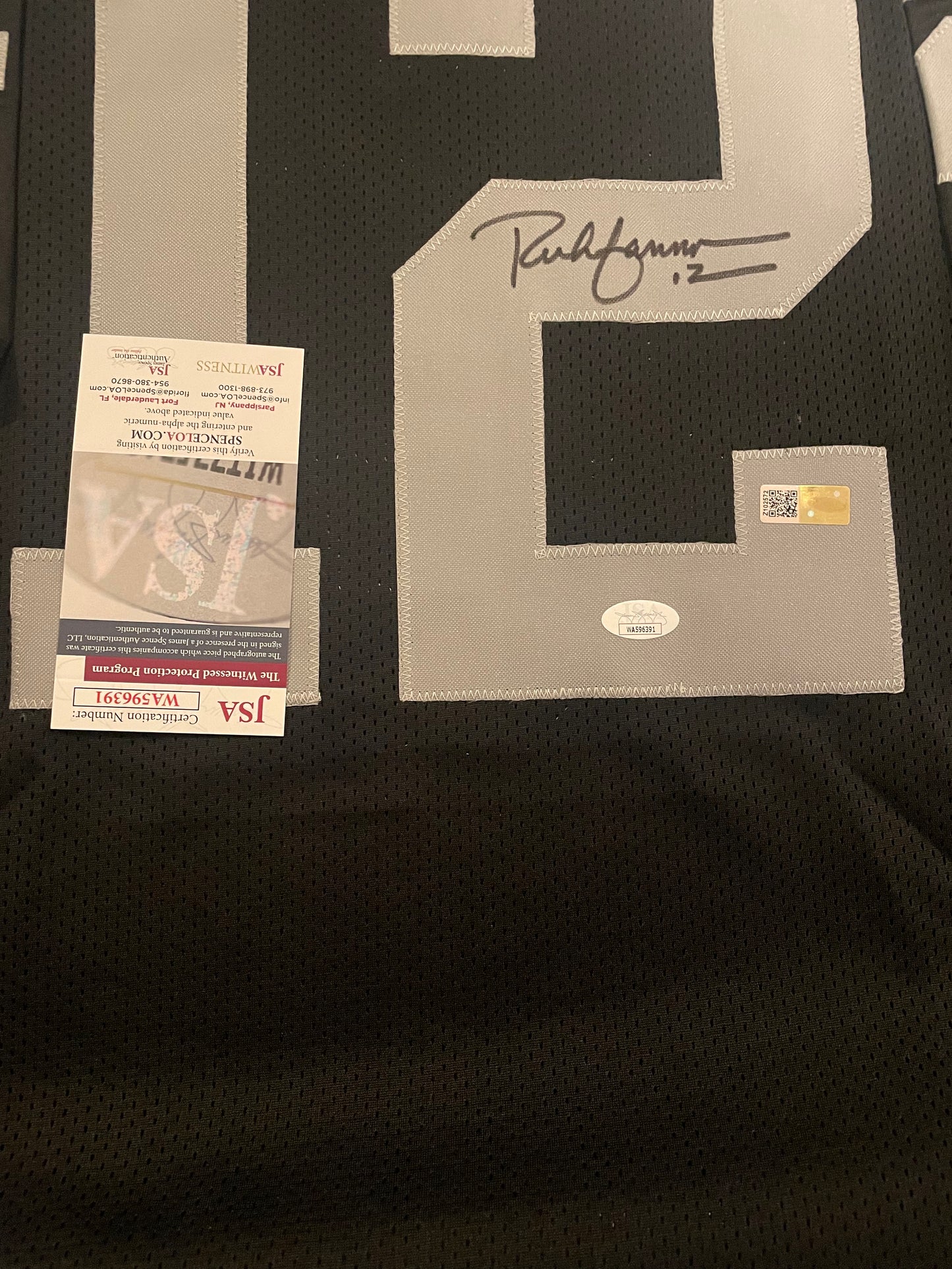 Rich Gannon Autographed & Authenticated Raiders Jersey w/COA